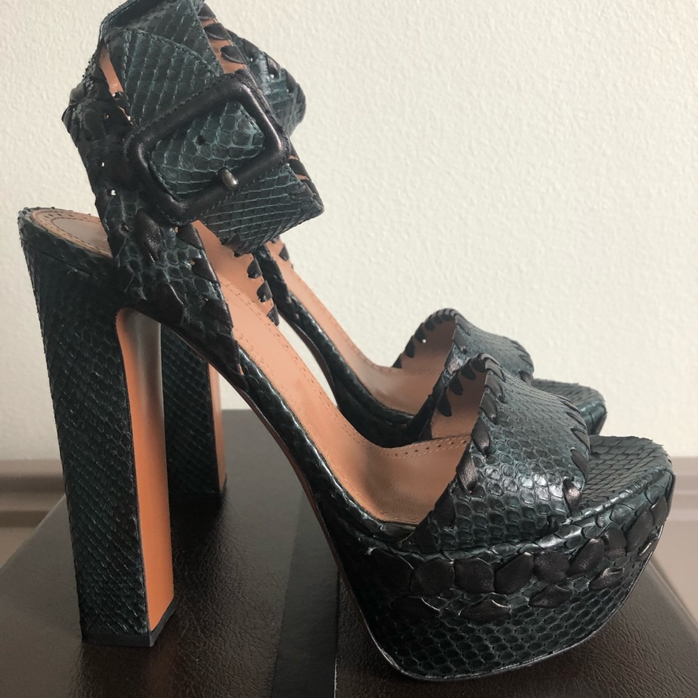 Alaia Python Platform Sandals 39 Worn Once